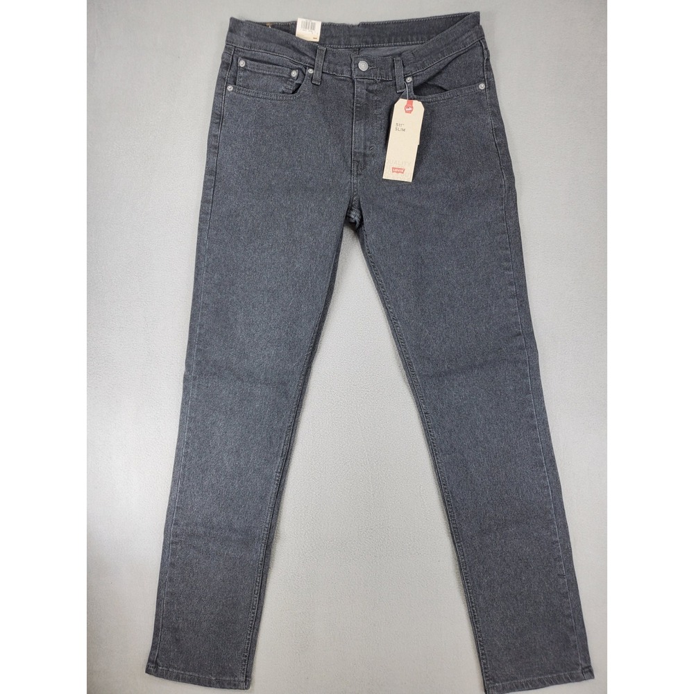 Levi's 511 Slim‎ Jeans Mens 34x34 Gray Stretch Denim Pants NEW 5 Pocket